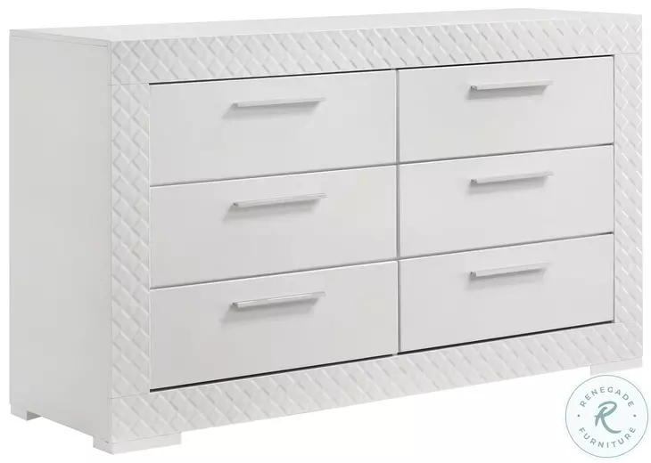Ives White High Gloss Dresser