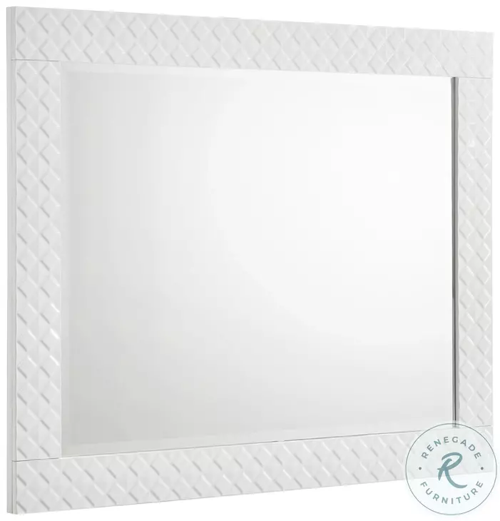 Ives White High Gloss Dresser Mirror