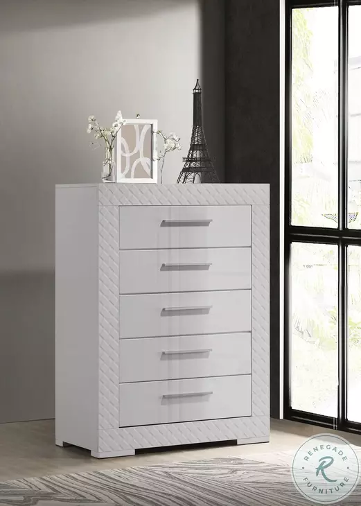 Ives White High Gloss Chest