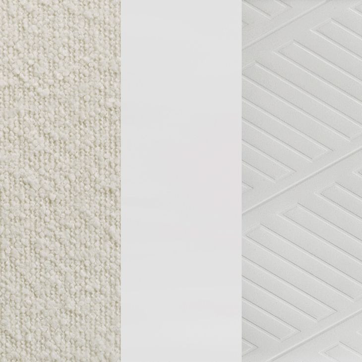 Marmore White King Panel Bed