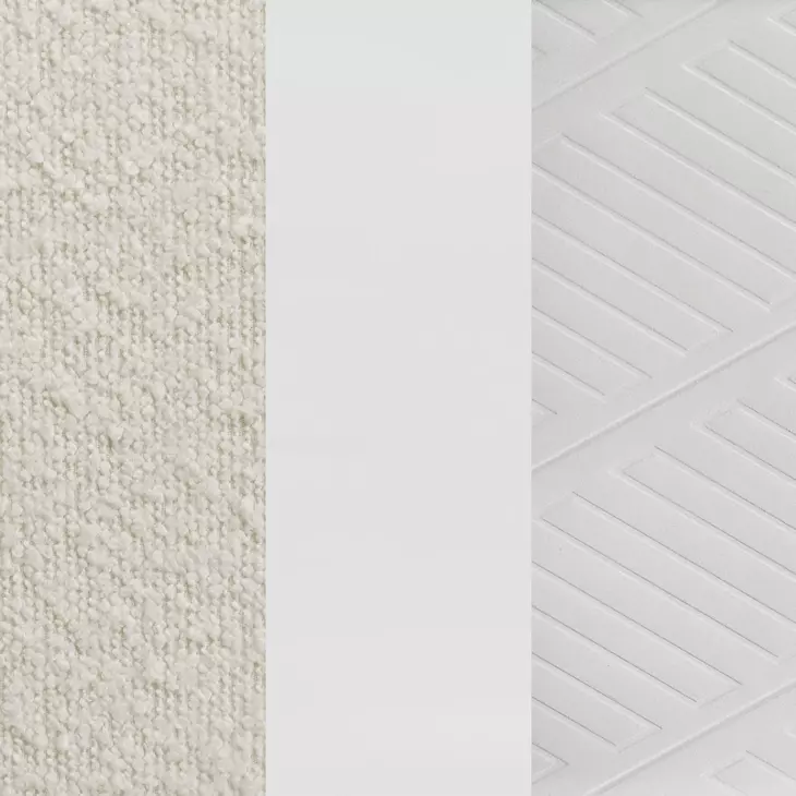 Marmore White King Panel Bed