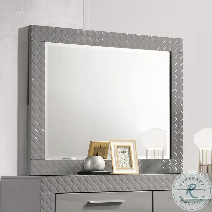 Ives Gray High Gloss Dresser Mirror