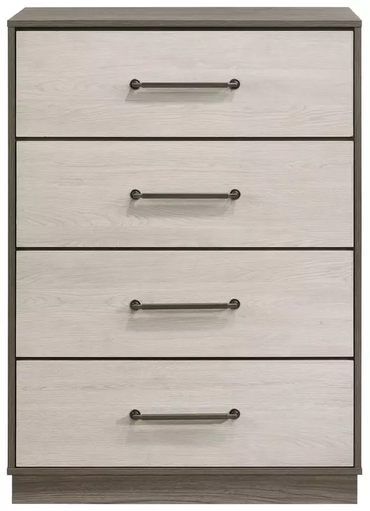 Fenwick Gray Oak And Almond 4 Drawer Chest