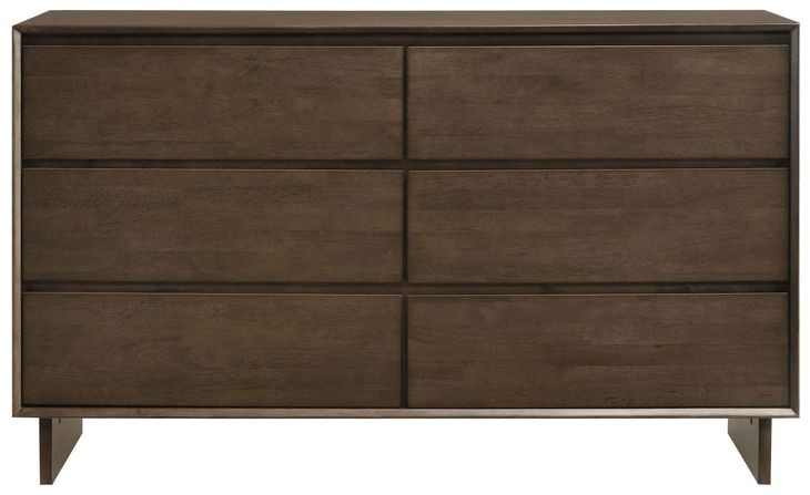 Glenwood Warm Brown 6 Drawer Dresser