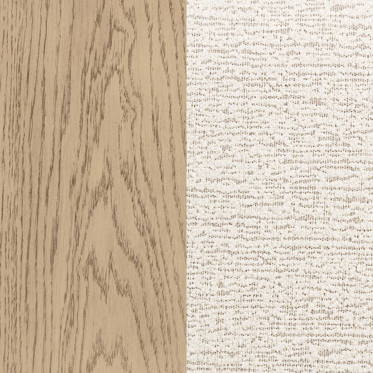 Kailani Beige Oak California King Upholstered Platform Bed