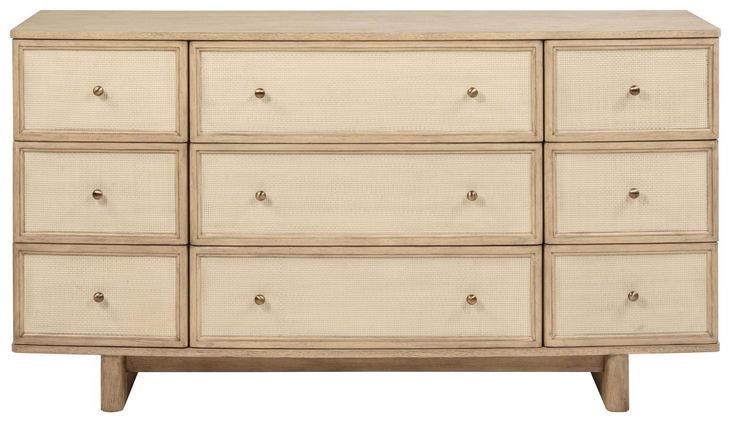 Kailani Beige Oak 9 Drawer Dresser