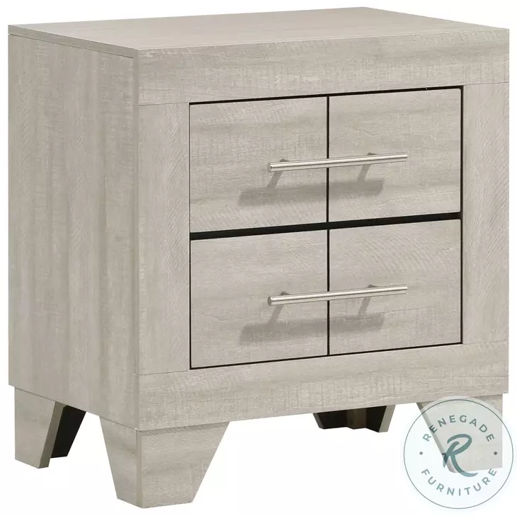 Trenton Rustic Cream 2 Drawer Nightstand