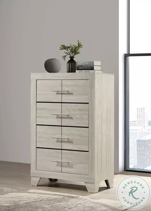 Trenton Rustic Cream 4 Drawer Chest