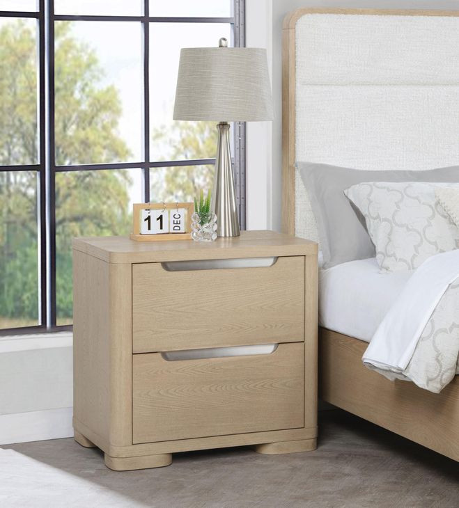 Ladera Light Elm 2 Drawer Nightstand