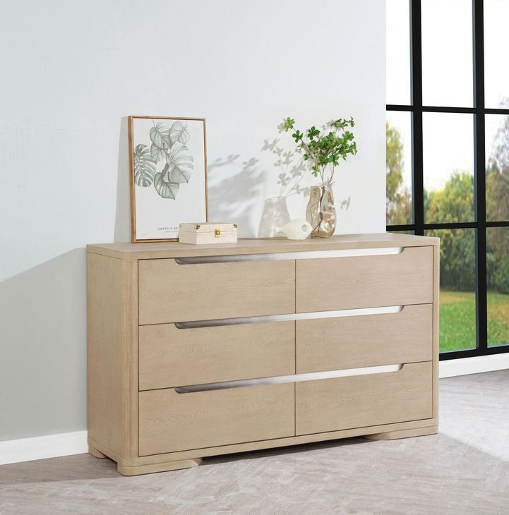 Ladera Light Elm 6 Drawer Dresser