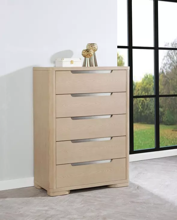 Ladera Light Elm 5 Drawer Chest
