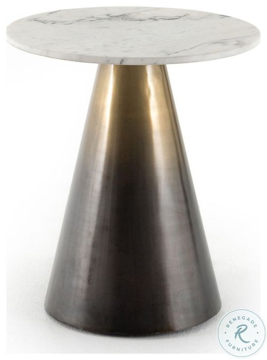 Armon Ombre Antique Brass End Table