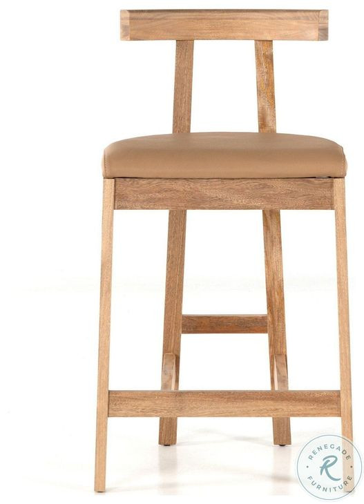 Tex Natural Rosa Morada Counter Height Stool