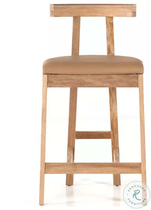 Tex Natural Rosa Morada Counter Height Stool