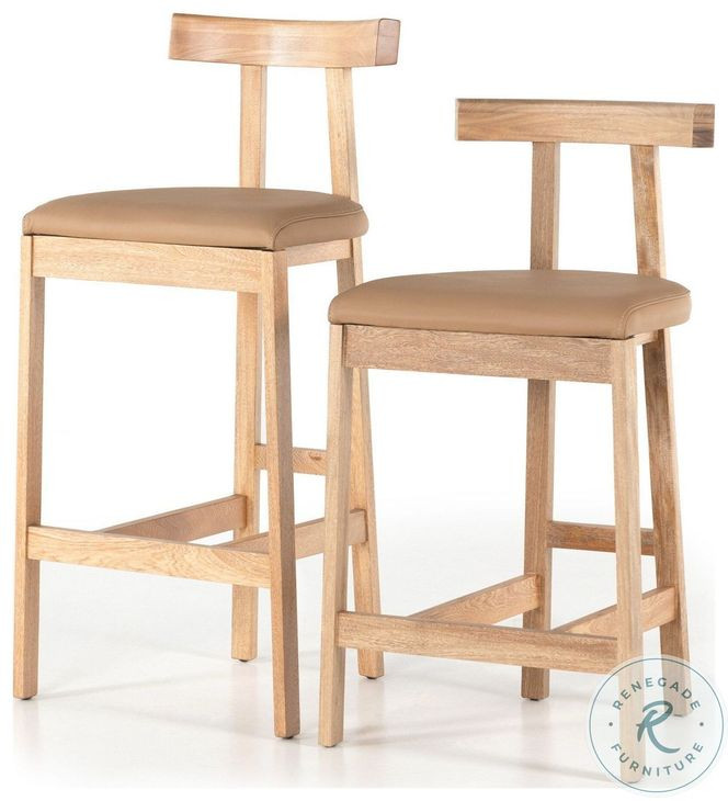 Tex Natural Rosa Morada Counter Height Stool