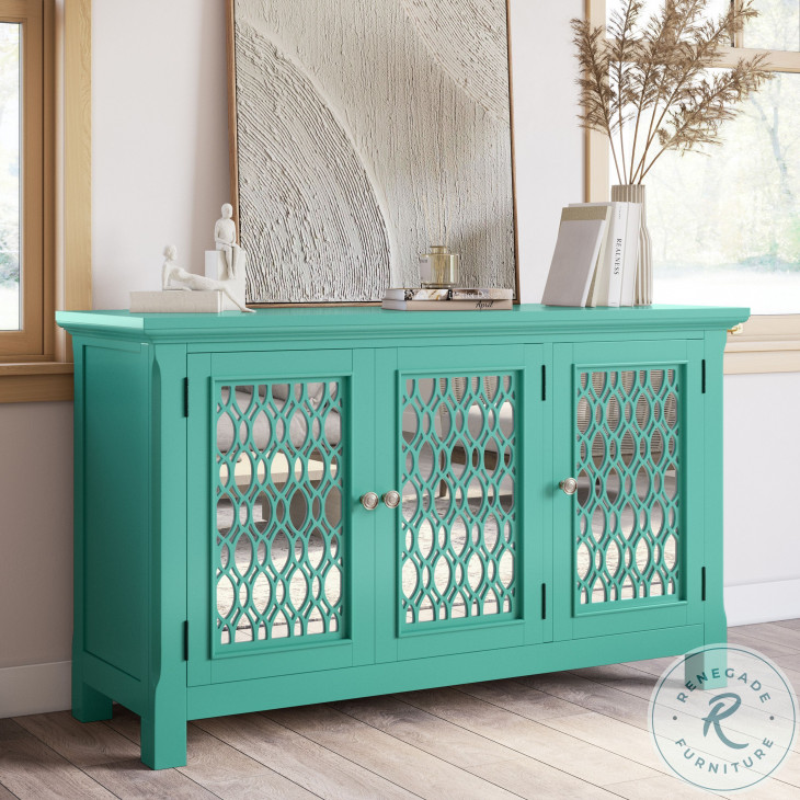 Isabella Aqua 54" Mirrored Accent From Jofran Coleman Furniture