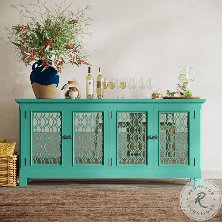 Isabella Aqua 69" Mirrored Accent From Jofran Coleman Furniture