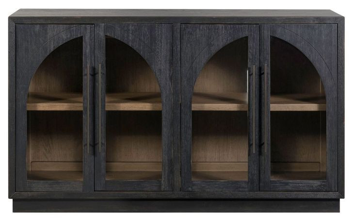 Archway Charcoal 4 Glass Door Accent Cabinet