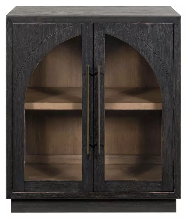 Archway Charcoal 2 Glass Door Accent Cabinet