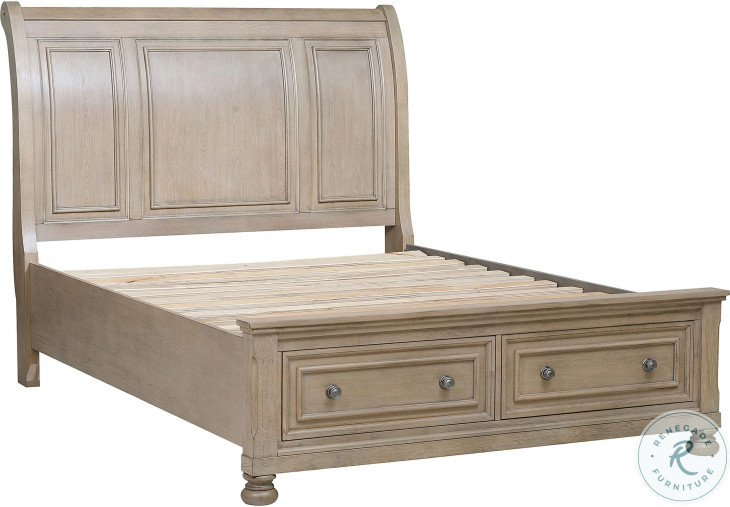 Bethel Wire Brushed Storage Cal. King Platform Bed from Homelegance