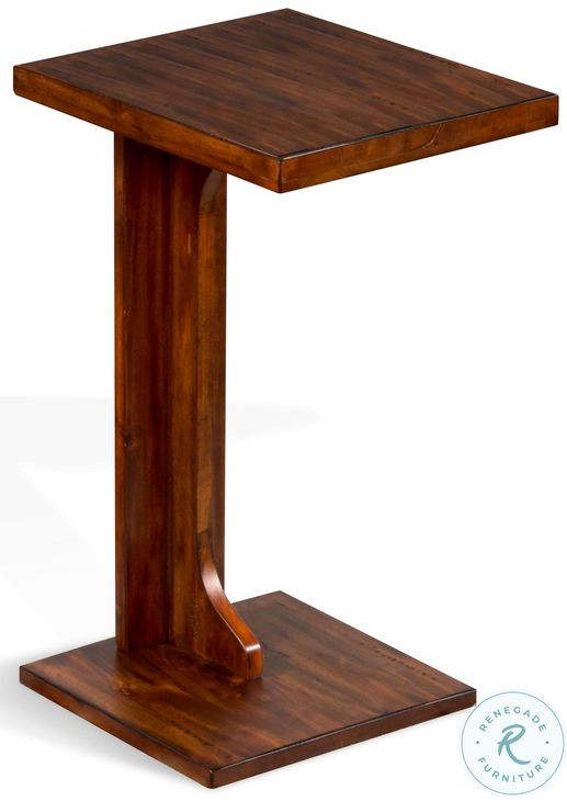 Whimora Medium Brown 13" Rectangular Sofa Mate Table