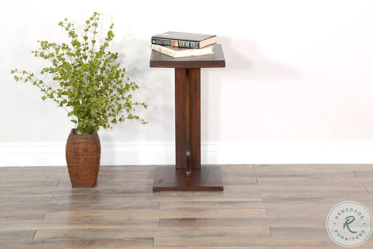 Whimora Medium Brown 13" Rectangular Sofa Mate Table