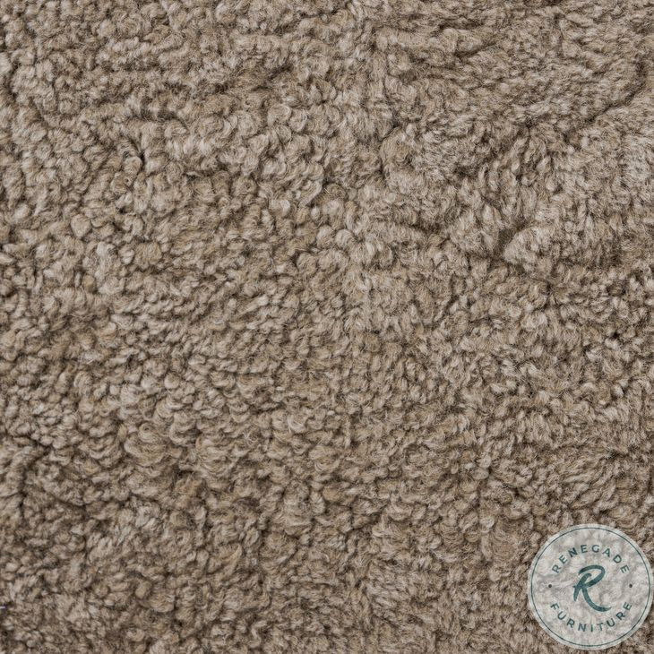 Glenmore Light Carbon and Taupe Shearling Counter Height Stool