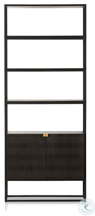 Kelby Gunmetal 2 Door Bookcase