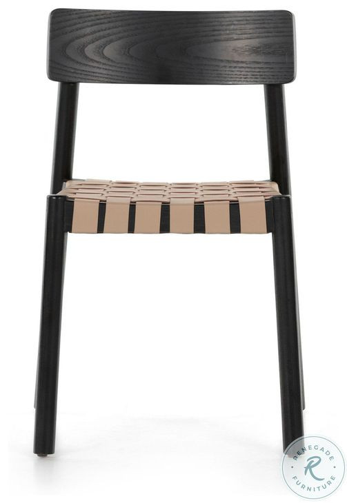 Heisler Almond Leather Blend Dining Chair Set of 2