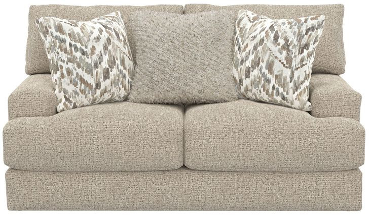 Brett Honey Loveseat with Cuddler Cushions