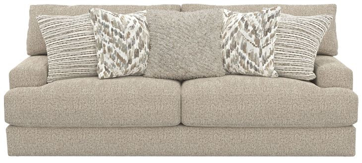 Brett Honey 93" Sofa with Cuddler Cushions
