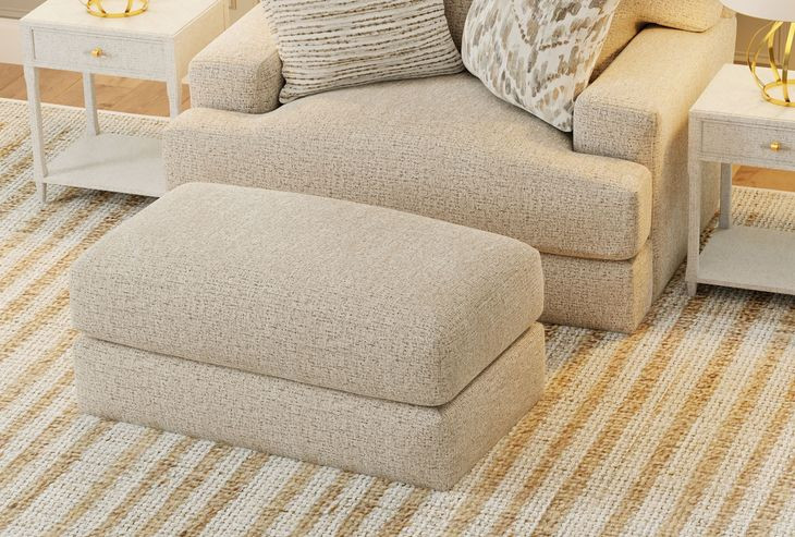 Brett Honey Rectangular Ottoman