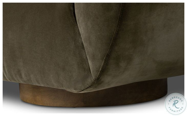 Sabine Surrey Olive 87" Upholstered Sofa