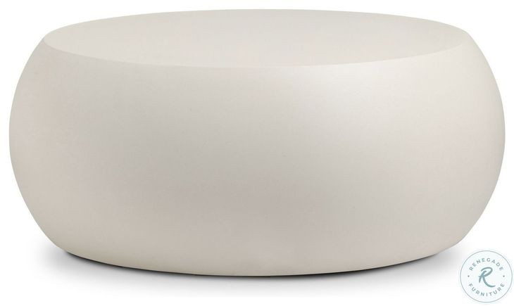 West Ivory Clay Round Coffee Table