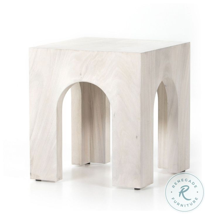 Fausto Bleached Guanacaste End Table