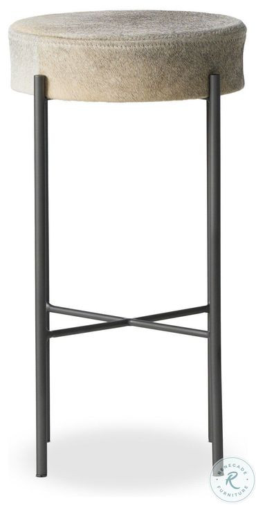 Nocona Black and White Speckled Hide Bar Stool