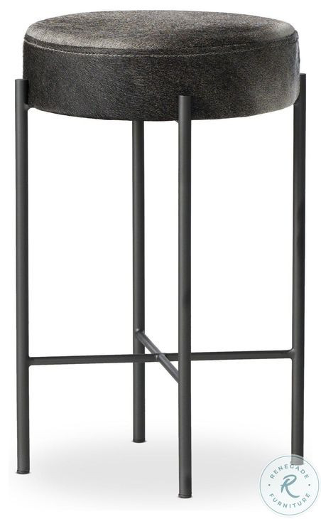 Nocona Black and White Speckled Hide Counter Height Stool