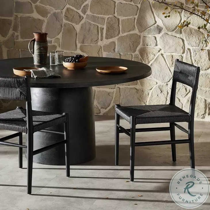 Lomas Vintage Charcoal Outdoor Dining Chair Set of 2