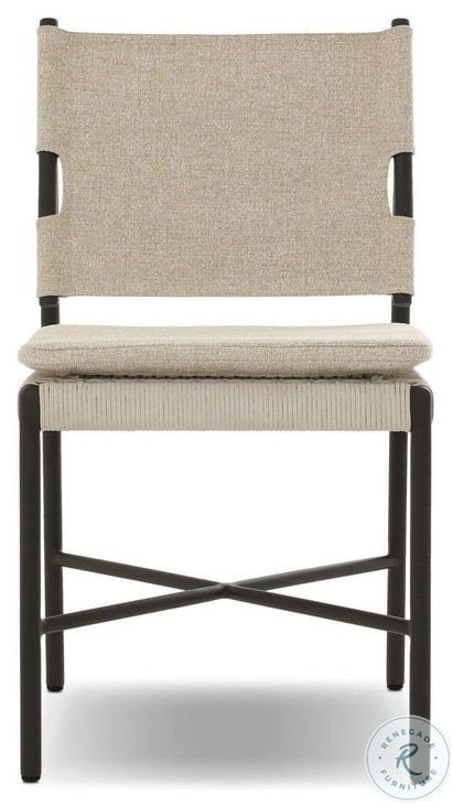 Miller Hayes Cream Outdoor Dining Chair Set of 2