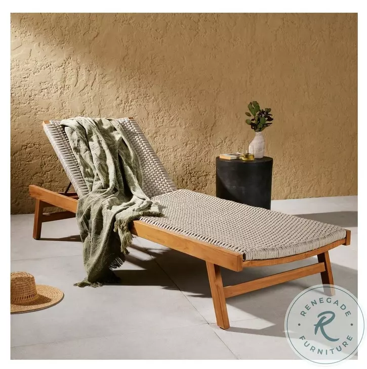Delano Natural Teak Outdoor Chaise