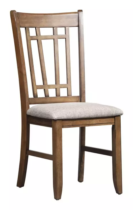 Santa Clara Antique Honey and Textured Linen Upholstered 5 Piece Extendable Rectangular Dining Set