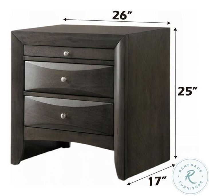 Ireland Gray Oak Nightstand
