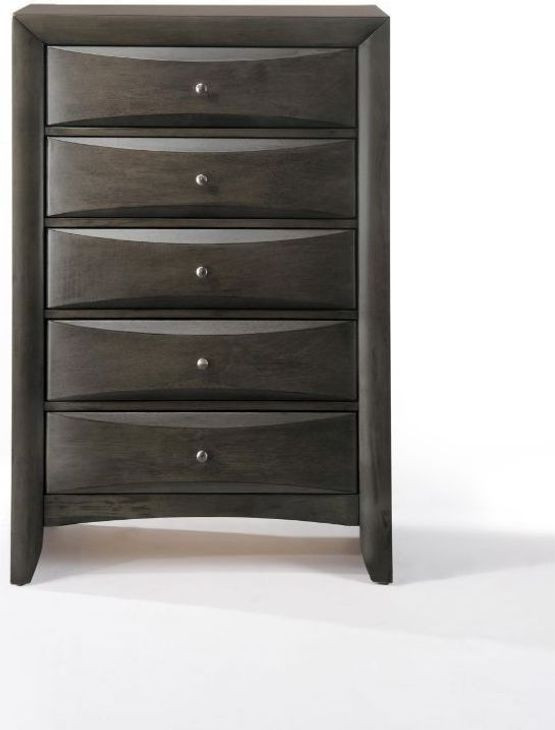 Ireland Gray Oak 5 Drawer Chest