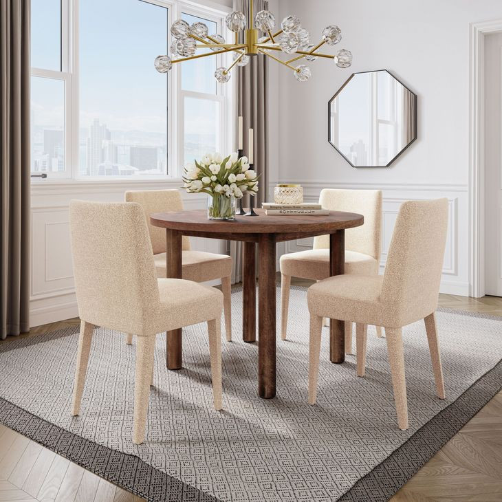 Bodhi Sand Upholstered 5 Piece Dining Set