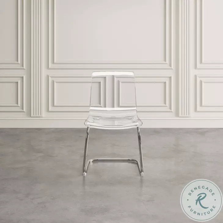 Urban Archive Transparent Clarity Performance Fabric Dining Chair Set Of 2