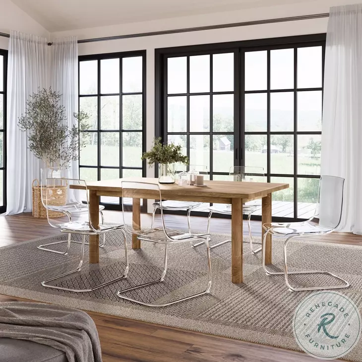 Urban Archive Transparent Clarity Performance Fabric Dining Chair Set Of 2