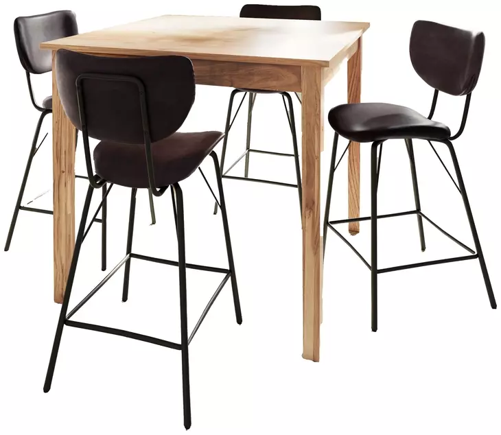 Colby Dark Brown Upholstered 5 Piece Counter Height Dining Set