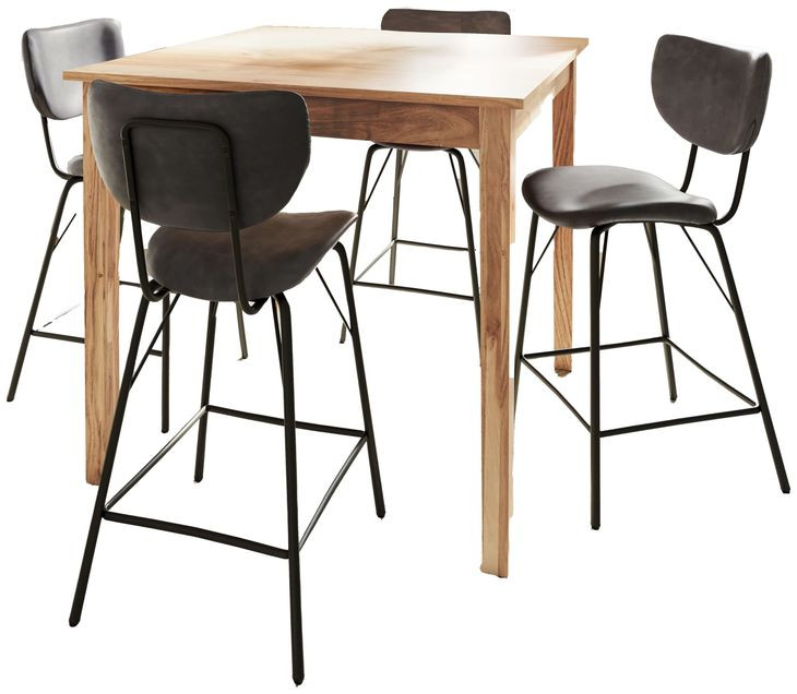 Colby Gray Upholstered 5 Piece Counter Height Dining Set