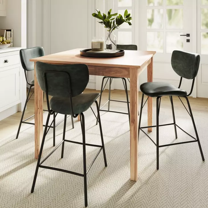 Colby Jade Upholstered 5 Piece Counter Height Dining Set