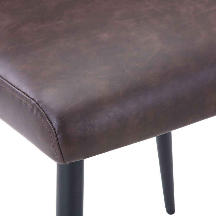 Brennan Dark Brown Upholstered 5 Piece Dining Set